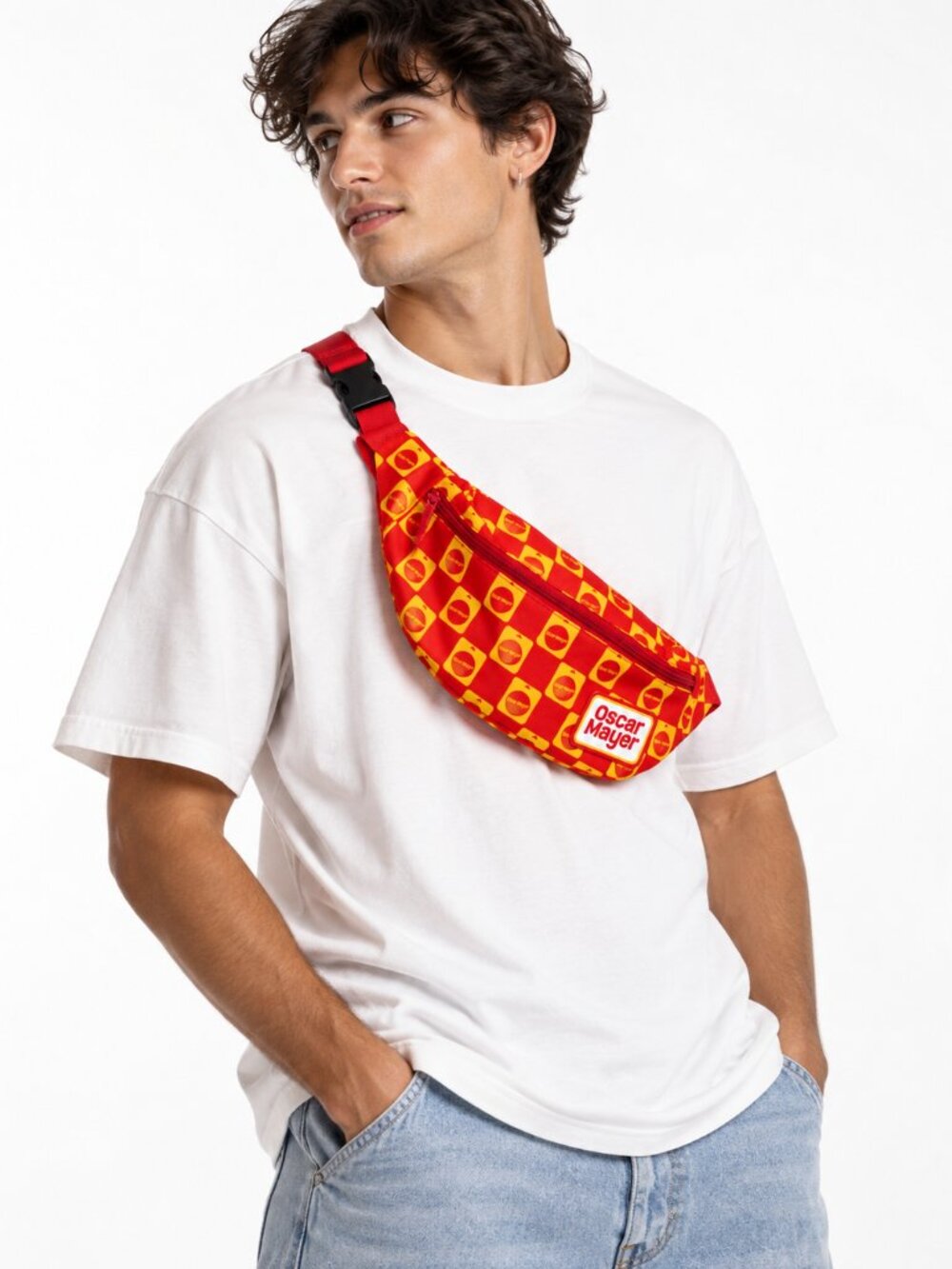 OSCAR Mayer Bologna Hot Dog Belt Bag Fanny Pack Red Yellow NWOT